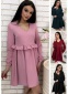 速賣通wish亞馬遜2019春季歐美新款時(shí)尚V領(lǐng)荷葉邊長袖女士連衣裙