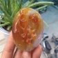 天然玉石瑪瑙玉髓手把件 純手工雕刻精雕招財貔貅手把玩物帶證書