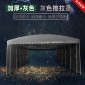 灰色鋁合金推拉篷戶外折疊伸縮遮陽雨棚大型倉庫貨場移動活動帳篷