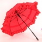 廠家婚慶花邊直桿傘 成人自動(dòng)開(kāi)收晴雨傘 紅色黑色可選